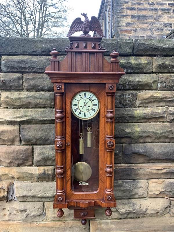 Antique Walnut Double Weight Vienna Wall Clock-town-house-traders-thumbnail-img-9906-main-638173205495857963.jpg
