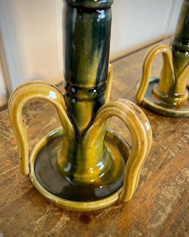 Faiencerie Thulin Belgian ceramic candlesticks. -track-21-interiors-ac703806-2dfa-48fa-a9c3-2122d6dda4aa-main-637782040315391990.JPG