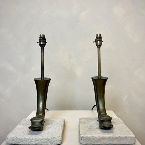 Bronze mounted dolphin fragments lamps 