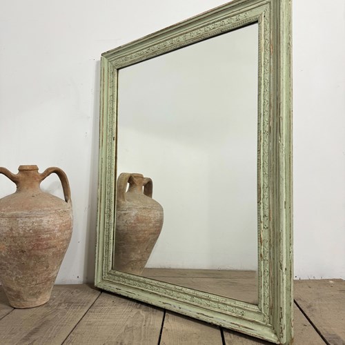 19Th Century Antique French Original Painted Mirror 