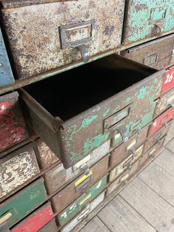 Vintage Industrial Military Original Painted Bank Of Drawers -vintage-boathouse-51ef4e2b-be12-4c9b-8f58-44363a813dcc-main-638133072457264393.jpeg