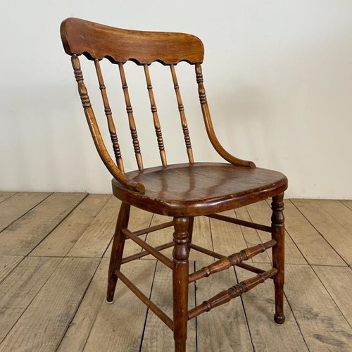Antique Oak Country Farmhouse Chair 