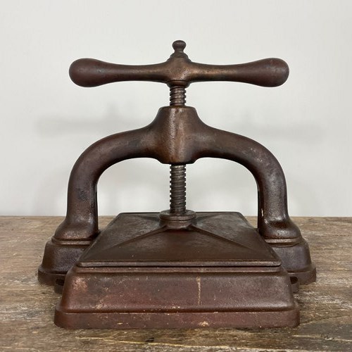 Antique French Cast Iron Book Press 