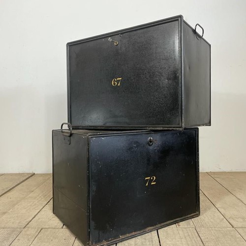 Early 1900S Metal Solicitors Deed Boxes 