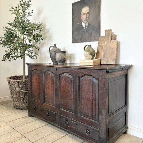 Georgian Antique Oak Mule Chest Blanket Box