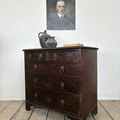 18/19Th Century Antique Mahogany Chest Of Drawers