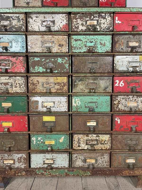 Vintage Industrial Military Original Painted Bank Of Drawers -vintage-boathouse-c765689c-731f-412b-bf14-8a74285ab0ed-main-638133072426796527.jpeg