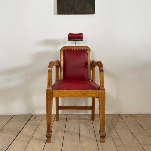 Vintage Barbers Armchair By Claughtons, Leeds Ltd