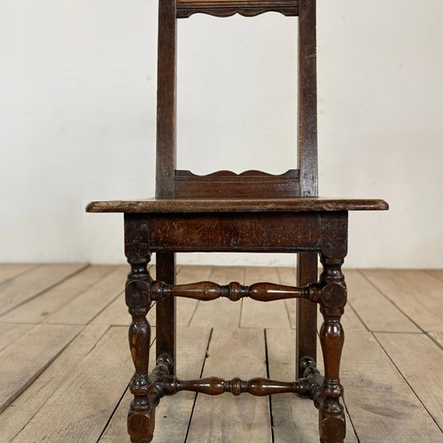 18th Century French Oak Hall Chair 