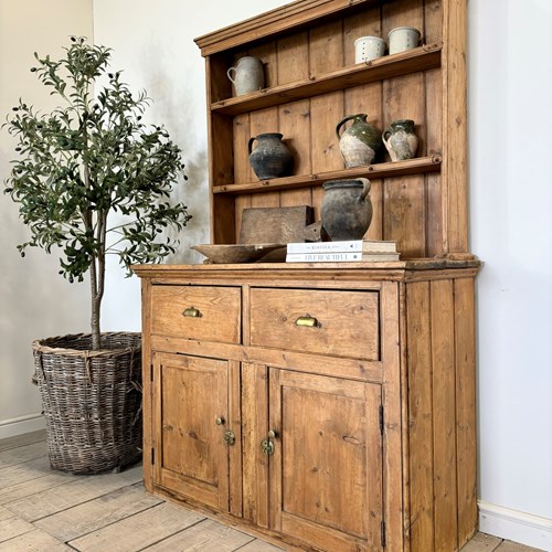 Victorian Antique Country Farmhouse Rustic Pine Dresser 