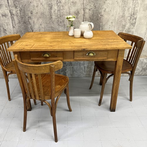 112.5Cm 1969 Pine Table Desk