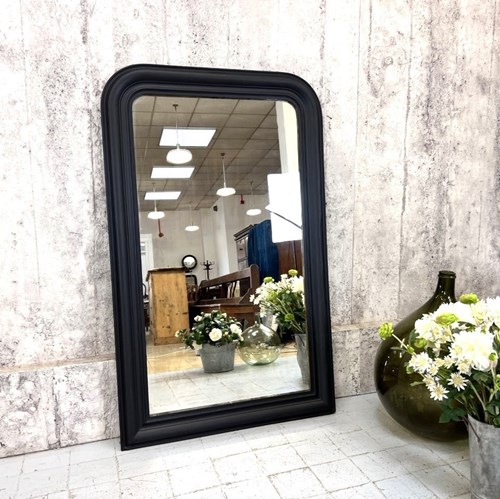 141Cm High Black Louis Philippe Mirror