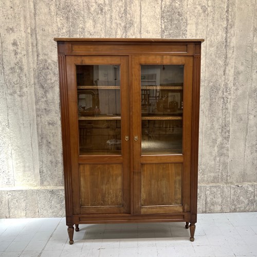 Early 20Th Century Vitrine Double Door Glazed Display Cabinet