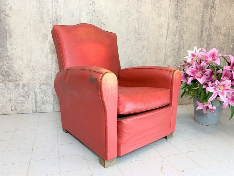 1950'S Classic French Club Armchair To Reupholster-vintage-french-vintage-french-boho-1950-s-red-club-chair-to-reupholster1-1024x1024-main-637553068827853246.jpg