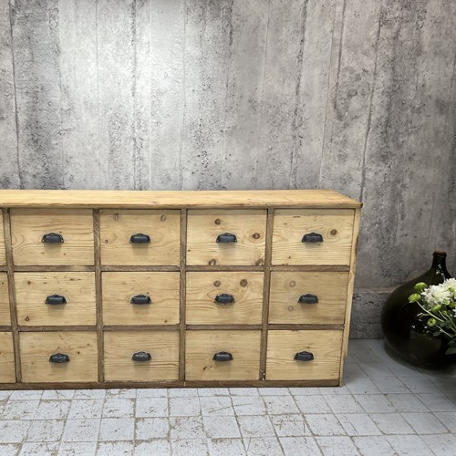 Pine Apothecary Drawers Sideboard