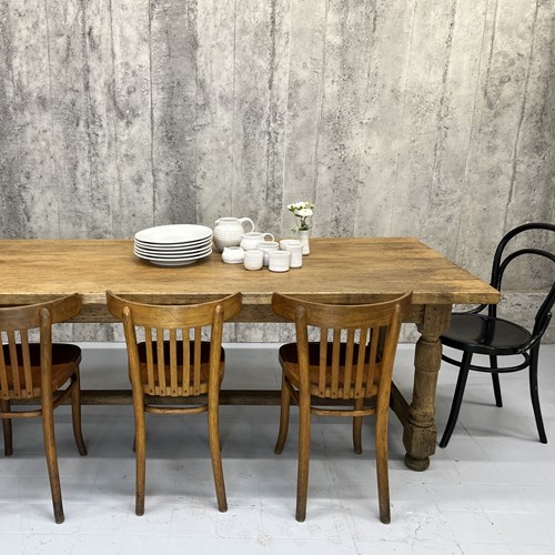220Cm Solid Oak Farmhouse Refectory Dining Table