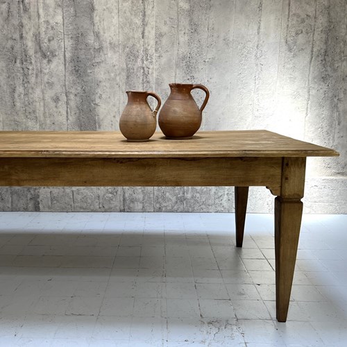 3M Long Solid Oak Taper Leg Refectory Dining Table