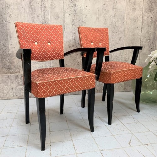 Black Armed Bridge Chairs To Reupholster