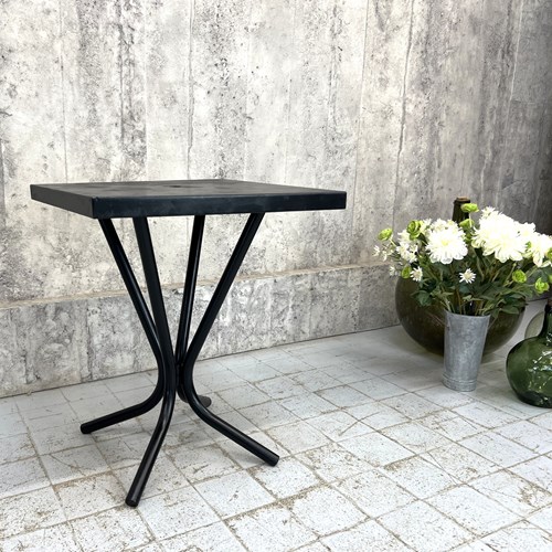 Black Tolix Metal Bistro Table