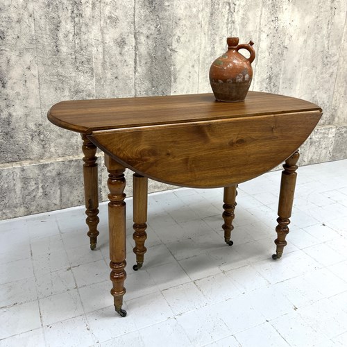 115Cm-220Cm Long Extending Circular Drop Leaf Dining Table