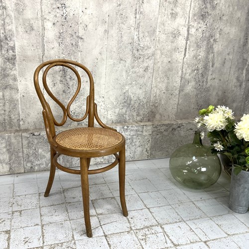 Individual Bentwood French Bistro Chair With Cane Seat