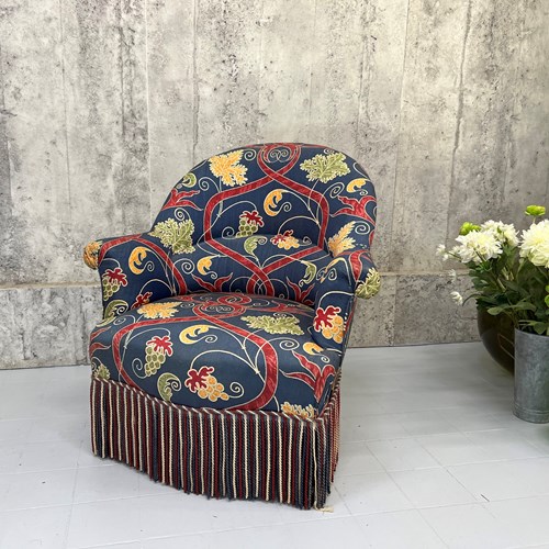 Napoleon III Blue Armchair To Reupholster