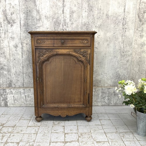 Carved Oak Confiturier Cupboard