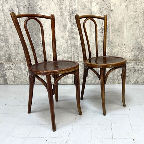 A Pair Of High Back Bentwood Bistro Chairs