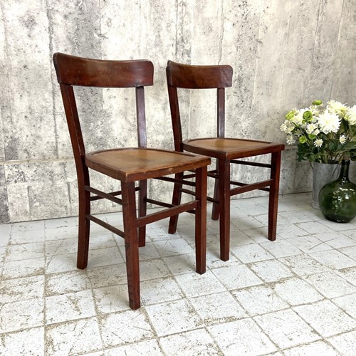 Pair Of French Bistro Cafe Chairs