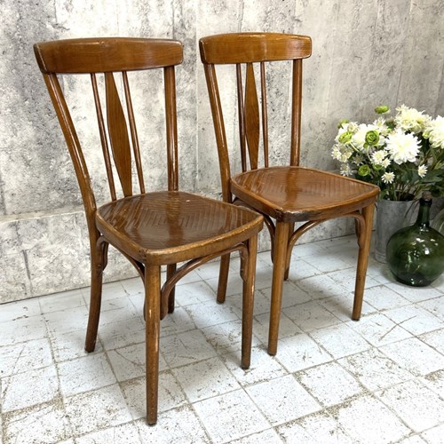 Pair Of Diamond Back J.J. Kohn Bistro Chairs