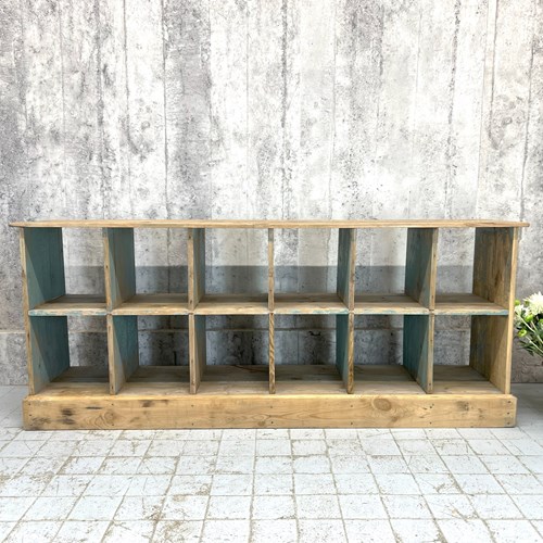 Free Standing Rustic Pigeon Hole Storage Sideboard