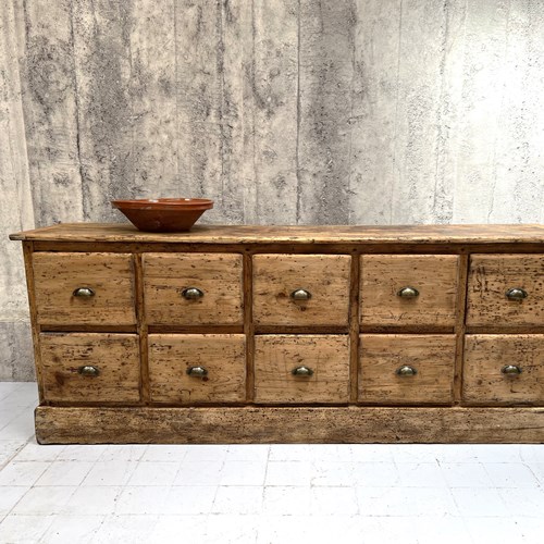204Cm Workshop Storage Sideboard 10 Drawers