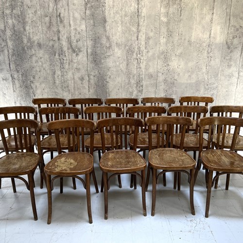 Set Of 16 Saddle Back Bistro Bentwood Bistro Chairs