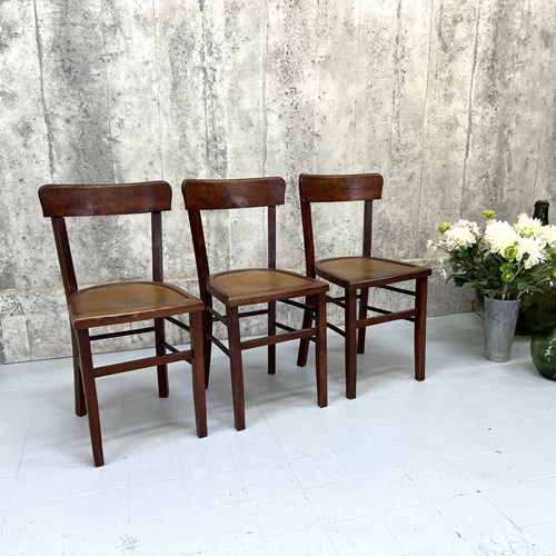 Set Of Three Of French Bistro Cafe Chairs