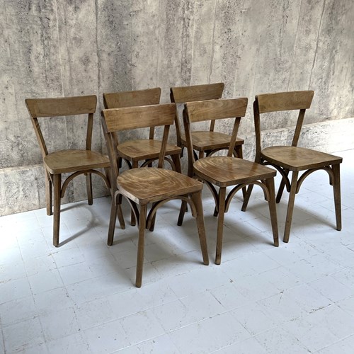 Set Of 6 Bentwood Bistro Chairs