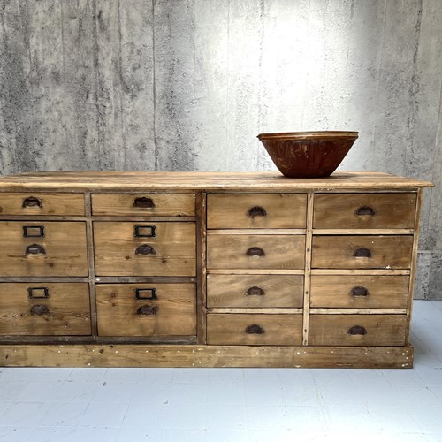 Rustic Haberdashery Shop Counter / Chest Of Drawers / Kitchen Island