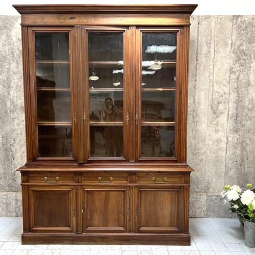 French Tailors Shop Walnut Wood Glazed Dresser