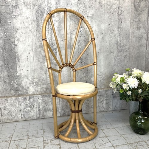 Individual Mid Century Bamboo Throne Chair