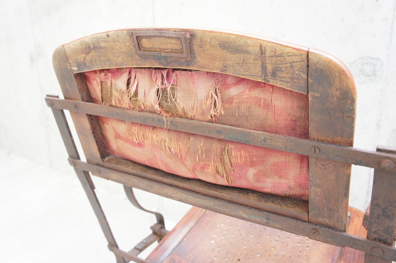 French Napoleon III 19th Century Metal, Wood, Red -vintage-french-vintage-french-etsy-boho-19th-century-metal-wood-cinema-seats9-main-637066519868001033.JPG