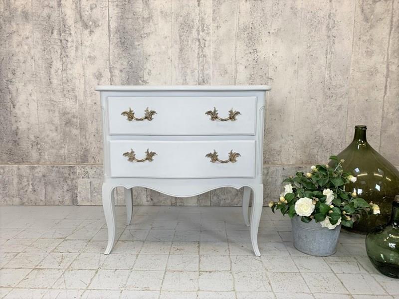 Painted 'Paris Grey' Mid Century Louis XVI Style Chest Of Two Drawers-vintage-french-vintage-french-louisxvi-style-painted-2-chest-of-drawers1-main-638199389900661515.jpg
