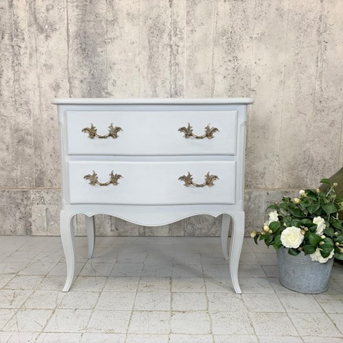 Painted 'Paris Grey' Mid Century Louis XVI Style Chest Of Two Drawers