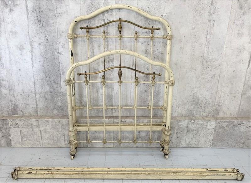 French Brass And Metal 92Cm Wide Bed Frame-vintage-french-vintage-french-metal-and-brass-single-bedframe8-main-638199384190344718.jpg
