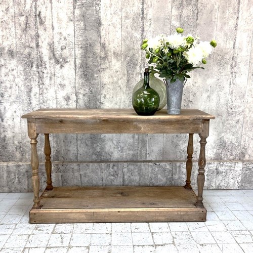 147.5Cm Solid Oak Drapers Work Bench Style Console Table