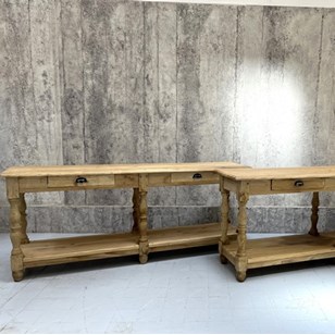 Pair Drapers Tables With Drawers Si...