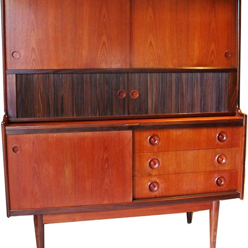 Midcentury Teak High Sideboard By Johannes Andersen