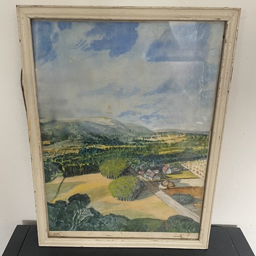 Pair Of Vintage Midcentury Pictures