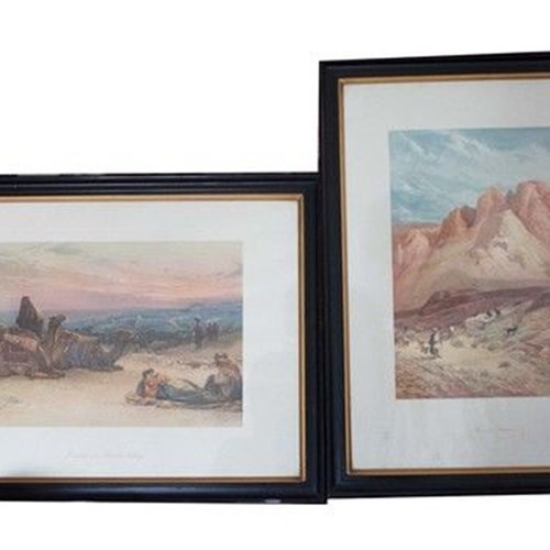 19Th Century Middle Eastern Prints Set Of Two