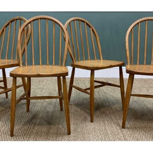 Mid Century Ercol Hoop Back Dining Chairs Set Of 6