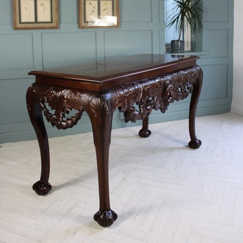 Irish George II Style Mahogany Side Table