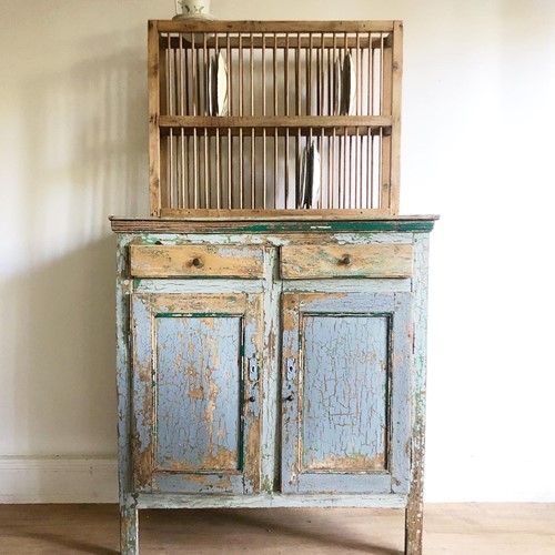 19th Century French Cupboard In Original Paint
